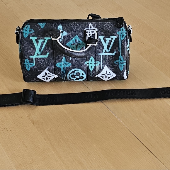 Louis Vuitton Other - Louis Vuitton Black and Teal Monogram Satchel